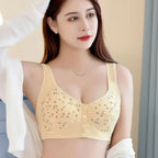 Seamless Comfortable Cotton Button Non-Wired Vest Style Large Size Bra Pack of 3 Pcs