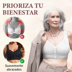 Seamless Breathable Front Closure Button Bra for Seniors