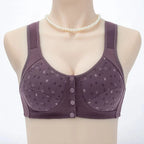 Seamless Comfortable Cotton Button Non-Wired Vest Style Large Size Bra Pack of 3 Pcs