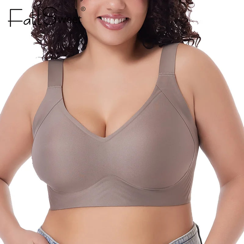 Seamless Plus Size Bras With Thin Cup Wireless Bras for Womens