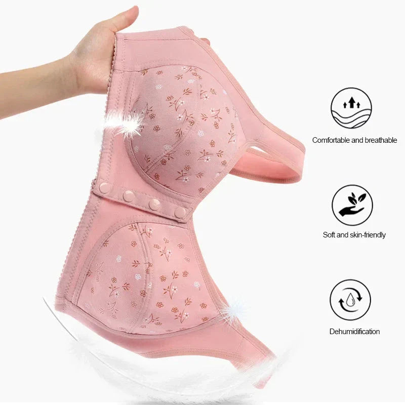 Seamless Comfortable Cotton Button Non-Wired Vest Style Large Size Bra Pack of 3 Pcs